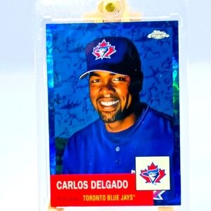 SP 30/199 Topps Chrome Blue Toile Refractor #483 Carlos Delgado 2022 Toronto